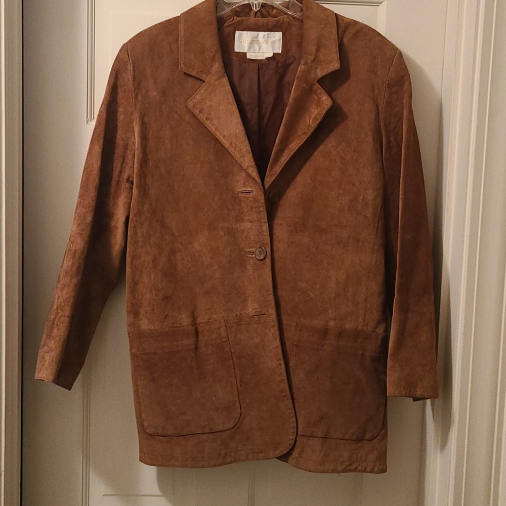 Tan leather jacket